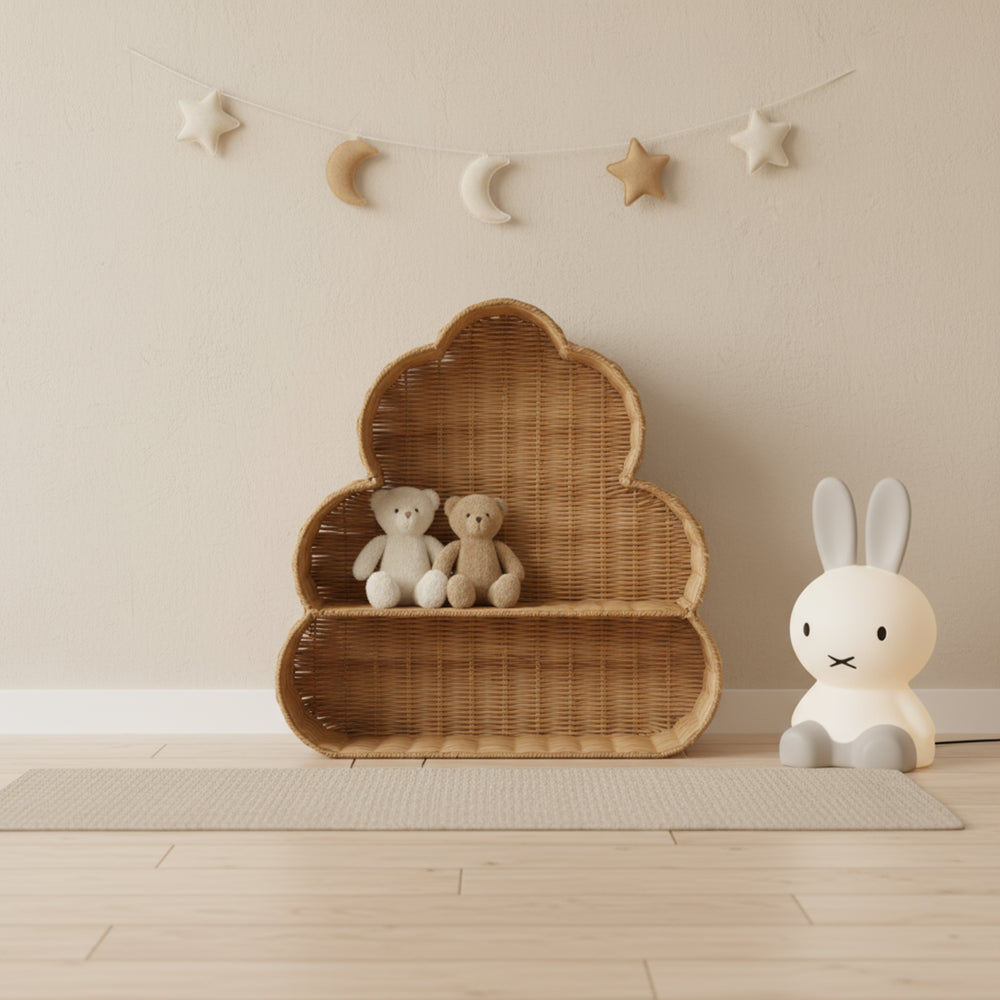 Haze 2-Tier Rattan Storage Rack - Natural
