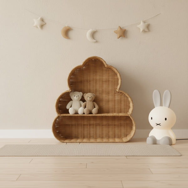 Haze 2-Tier Rattan Storage Rack - Natural