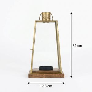 Oma Metal Lantern, Small - Gold