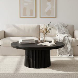 Agnus Coffee And Side Table, Set of 3 - Black