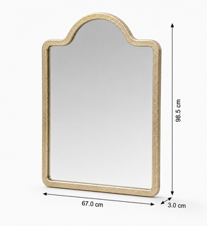 Mirza Wall Mirror With Metal Frame - Gold