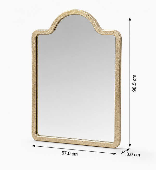 Mirza Wall Mirror With Metal Frame - Gold