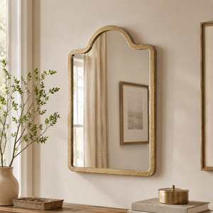 Mirza Wall Mirror With Metal Frame - Gold