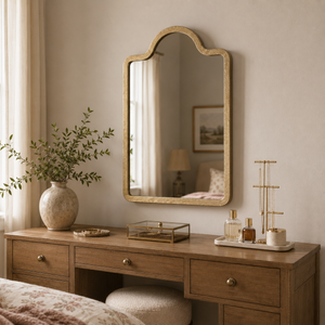 Mirza Wall Mirror With Metal Frame - Gold