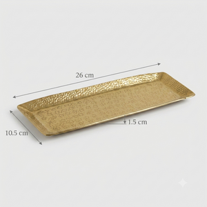 Relish Rectangular Metal Platter, Small - Gold