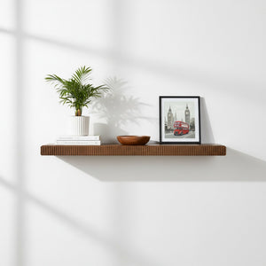 Nook Wooden Wall Shelves, Set Of 2 - Walnut