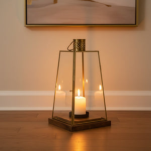 Oma Metal Lantern, Large - Gold