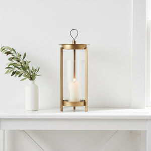 Cesca Metal Lantern, Small - Brown