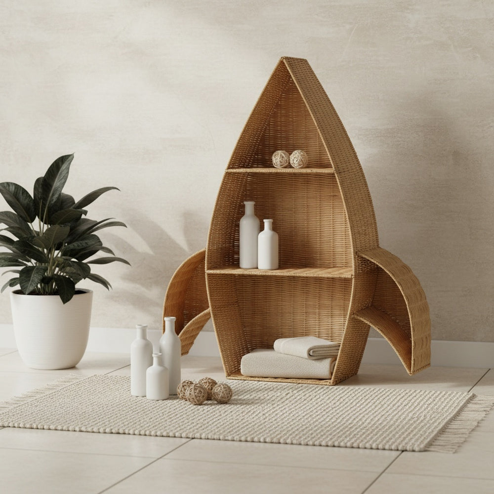 Apollo Rattan Storage Rack - Natural