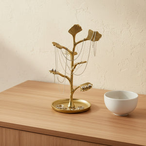 Lush Metal Tree Jewellery Organiser - Gold
