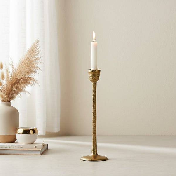 Shama Metal Candle Holder, Set of 2 - Gold