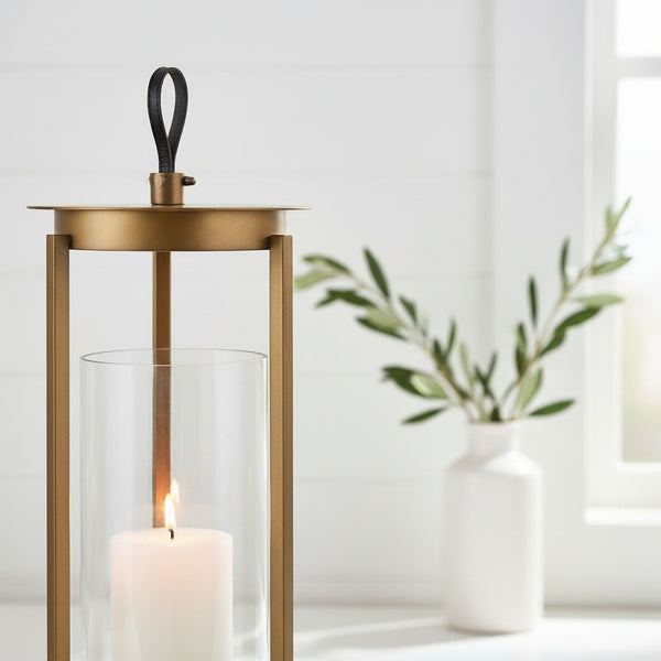 Cesca Metal Lantern, Small - Brown