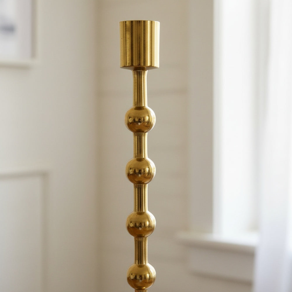 Nodes Metal Candle Holders, Set of 2 - Gold