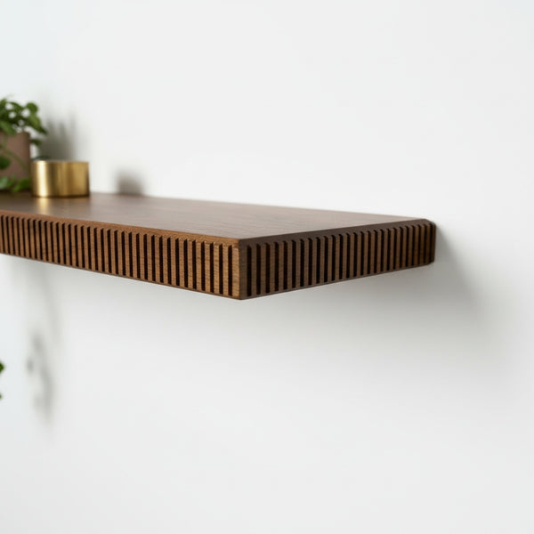 Nook Wooden Wall Shelves, Set Of 2 - Walnut