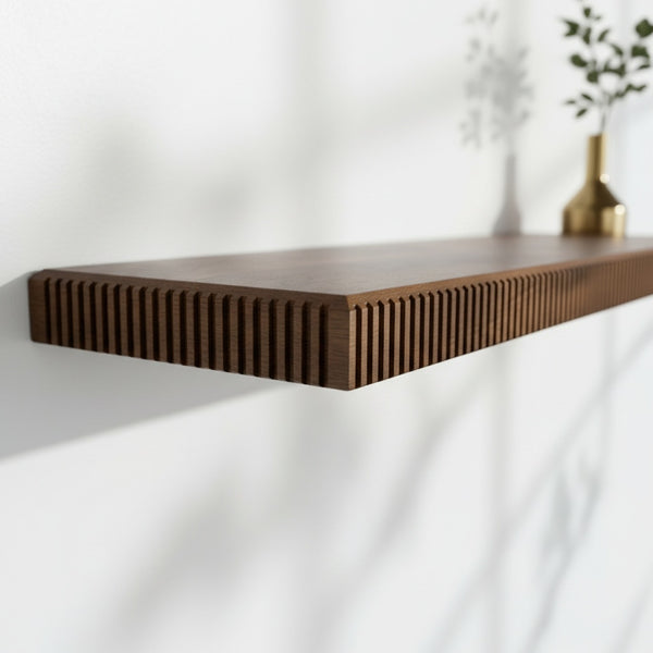 Nook Wooden Wall Shelves, Set Of 2 - Walnut