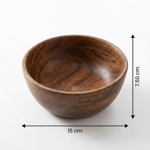 Scoop Wooden Serving Bowl, Small - Natural