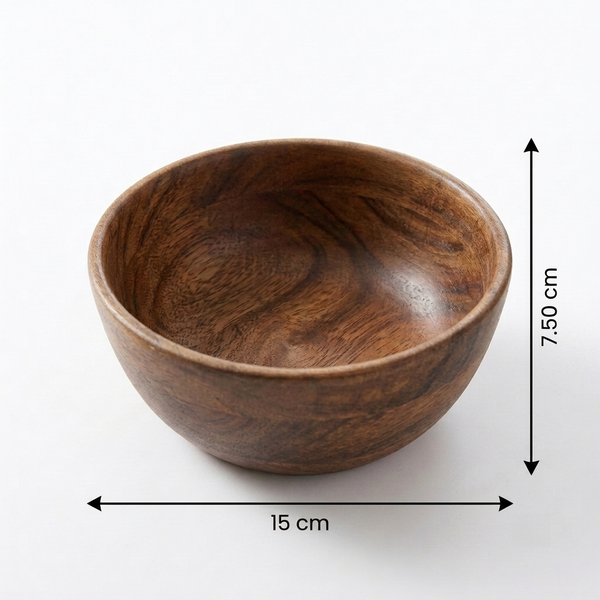 Scoop Wooden Serving Bowl, Small - Natural