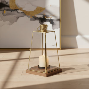 Oma Metal Lantern, Small - Gold