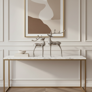 Vixen Metal Decorative Accent Reindeer Set - Silver