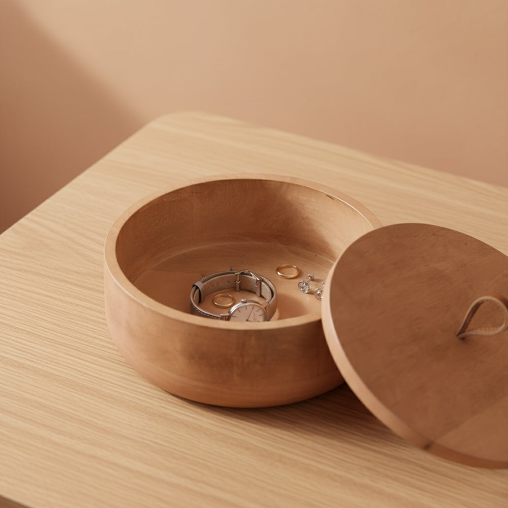 Bento Wooden Storage Box, Large - Natural