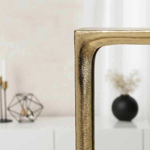 Safa Wall Mirror With Metal Frame - Gold