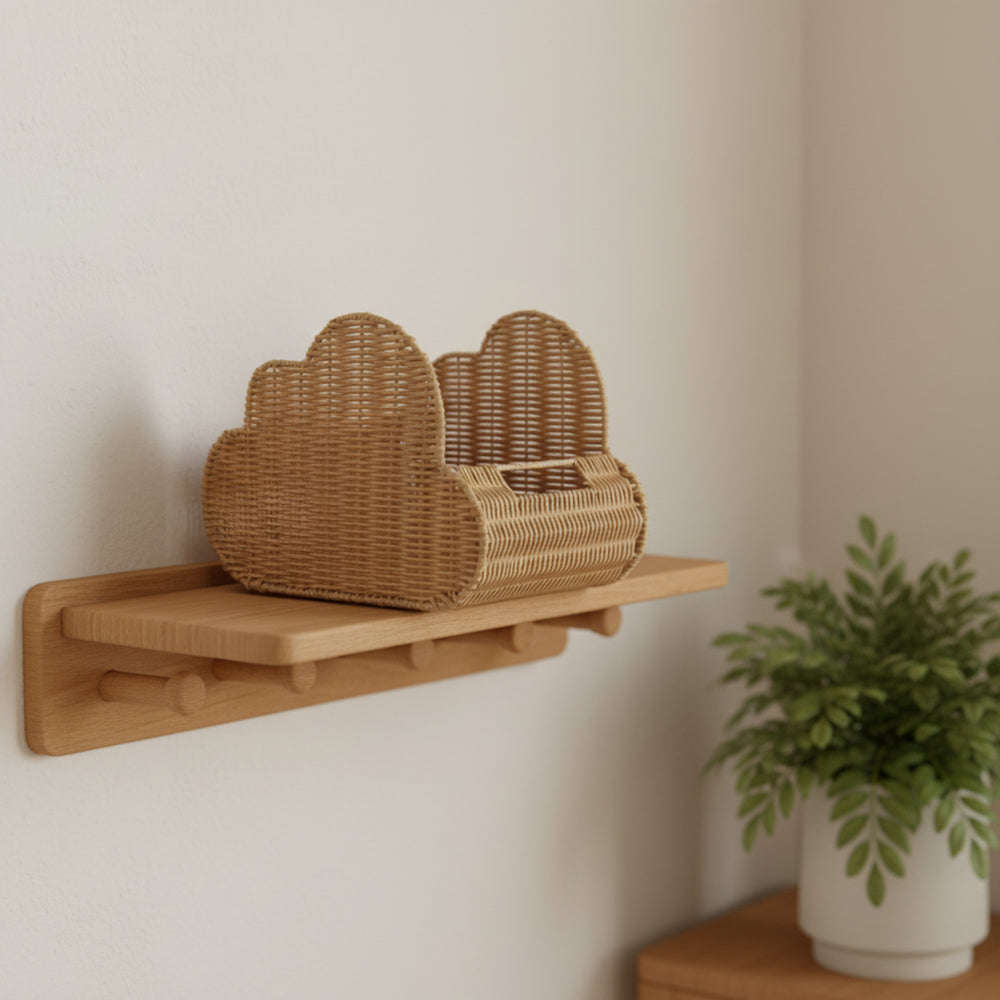 Haze Metal & Rattan Storage Basket - Natural