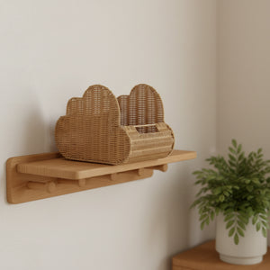 Haze Metal & Rattan Storage Basket - Natural