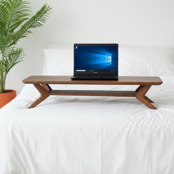 Stride Wooden Laptop Stand - Brown