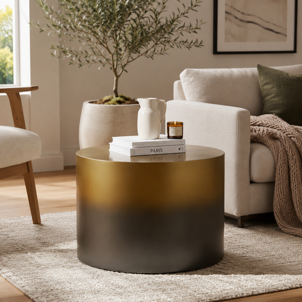 Ombre Metal Coffee Table, Gold