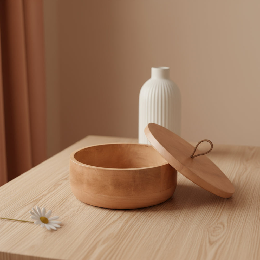 Bento Wooden Storage Box, Large - Natural